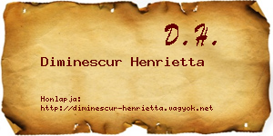 Diminescur Henrietta névjegykártya
